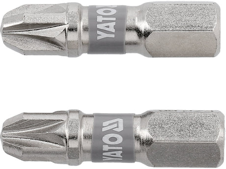 BITI 1/4 25MM PZ3, 2 BUC, NI Yato YT - 78005 - 6.3 mm, 25 mm Yato - scule electrice si unelte profesionale - BricoMart
