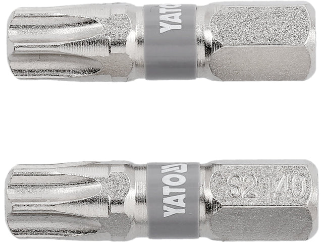 BITI 1/4 25MM T40, 2 BUC, NI Yato YT - 78016 - 6.3 mm, 25 mm Yato - scule electrice si unelte profesionale - BricoMart