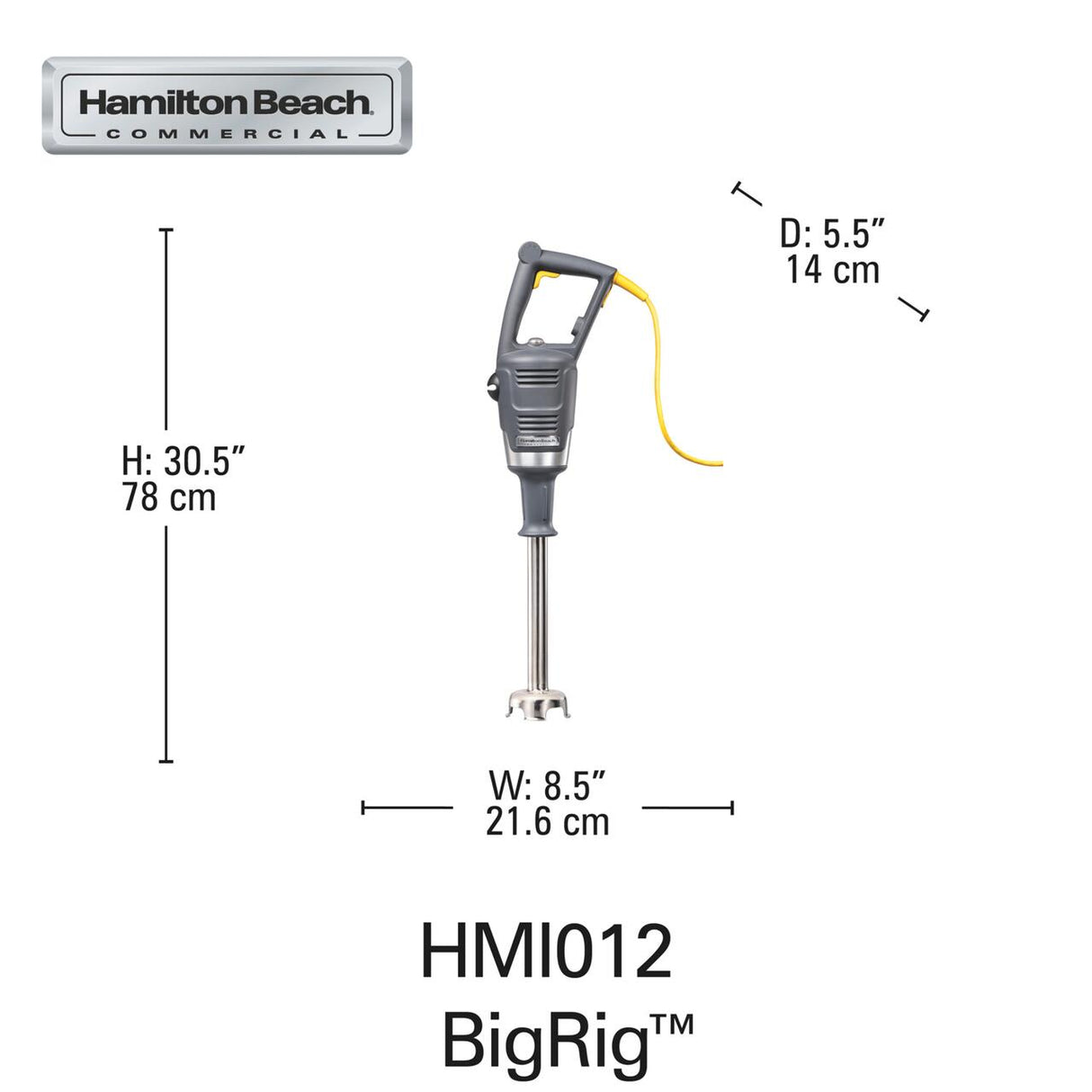 Blender cu imersie HMI012-CE BigRig™ 780x216 mm, Hamilton Beach Commercial