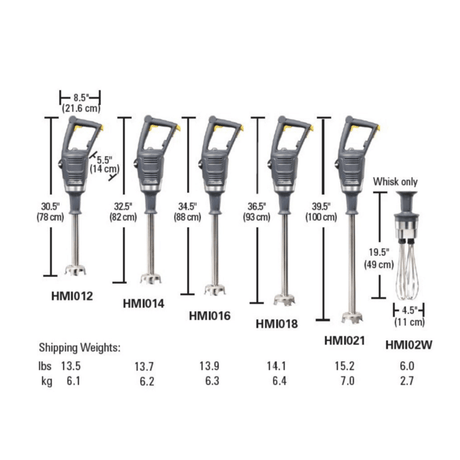 Blender cu imersie HMI014-CE BigRig™ 820x216 mm, Hamilton Beach Commercial