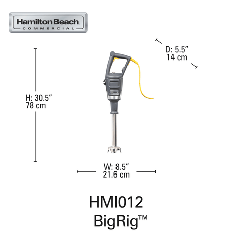 Blender cu imersie HMI014-CE BigRig™ 820x216 mm, Hamilton Beach Commercial