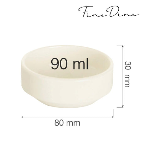 Bol Fine Dine, Crema 90 ml, 80 mm