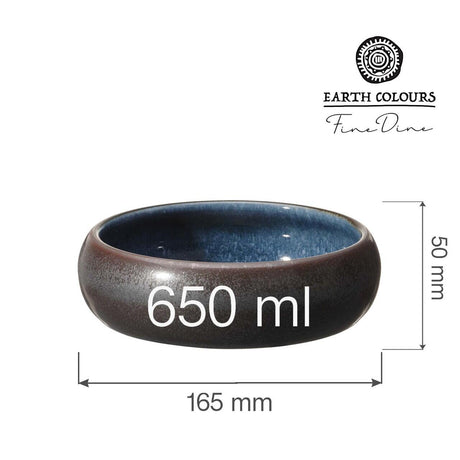 Bol Goro Brown Blue 165 mm, 650 ml Fine Dine