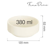 Bol stivuibil Fine Dine, Crema 380 ml, 120 mm