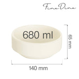 Bol stivuibil Fine Dine, Crema 660 ml, 140 mm