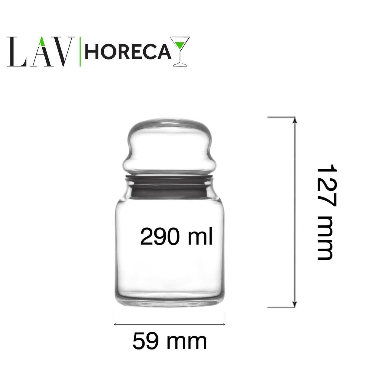 Borcan Phuket 290ml cu capac, LAV