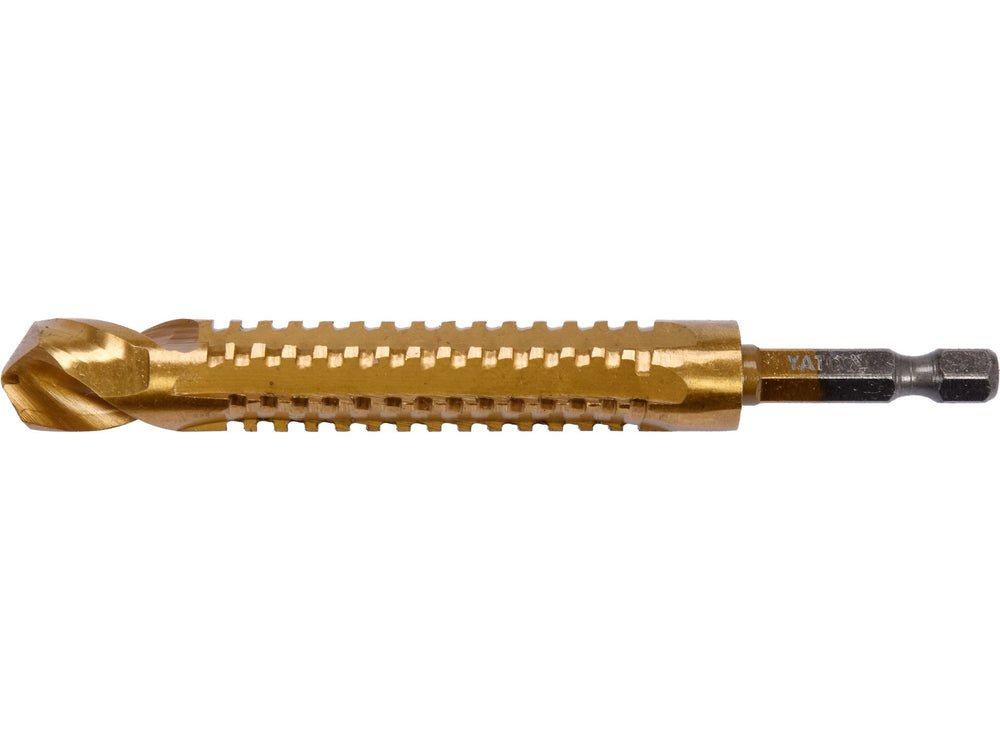 BURGHIU FREZA PRINDERE HEXAGONALA 13,0MM HSS - TIN Yato YT - 44831 - Burghie fierastrau, 13 mm, 6,3 mm, rezistent Yato - scule electrice si unelte profesionale - BricoMart