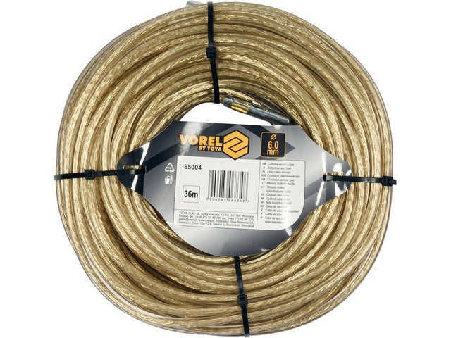 CABLU OTEL CU PROTECTIE, PENTRU SIGILIU, 6MM, 36M Vorel 85004 Vorel - scule electrice si unelte profesionale - BricoMart