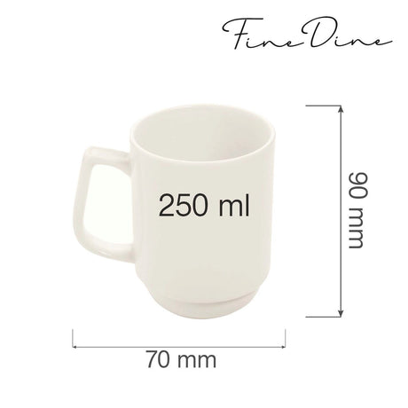 Cana stivuibila Fine Dine, Crema 250 ml