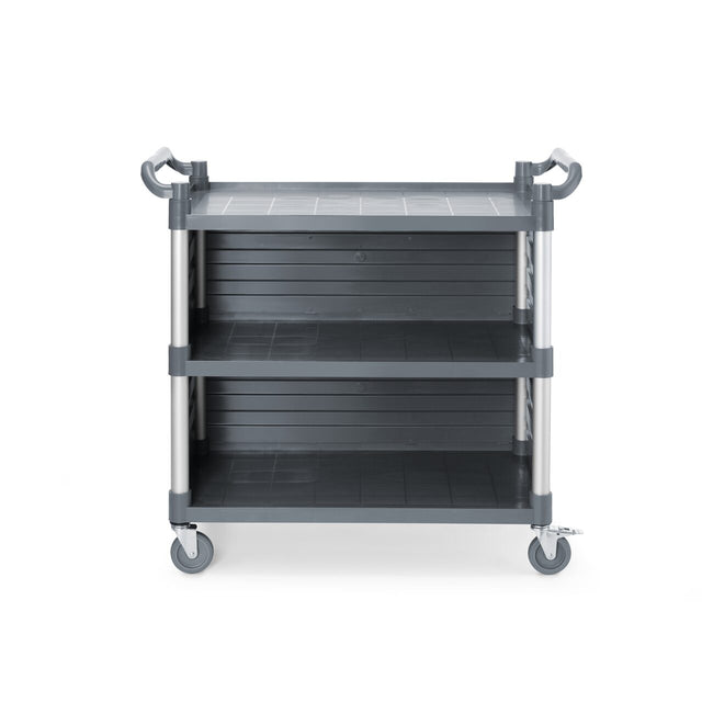 Cărucior de serviciu cu panouri laterale, 3 rafturi, 1010x500x(h)960 mm AmberBox