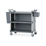 Cărucior de serviciu cu panouri laterale, 3 rafturi, 1010x500x(h)960 mm AmberBox