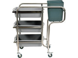 CARUCIOR DEBARASARE, 3 RAFTURI, 5 CONTAINERE Yato YG - 09101 - Carucior pentru ospatari, 240 mm, 100 kg, 540x380x135mm Yato - scule electrice si unelte profesionale - BricoMart