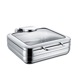 Chafing dish De Luxe eco gn 2/3 cu un capac de sticlă   Fine Dine