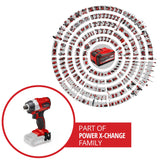Cheie de impact pe acumulator Einhell Professional TP - CI 18 Li BL - Solo Power X - Change (18 V, 180 Nm, fara perii, actionare hexagonala, control al vitezei, lumina LED, fara acumulator Einhell - scule electrice si unelte profesionale - BricoMart
