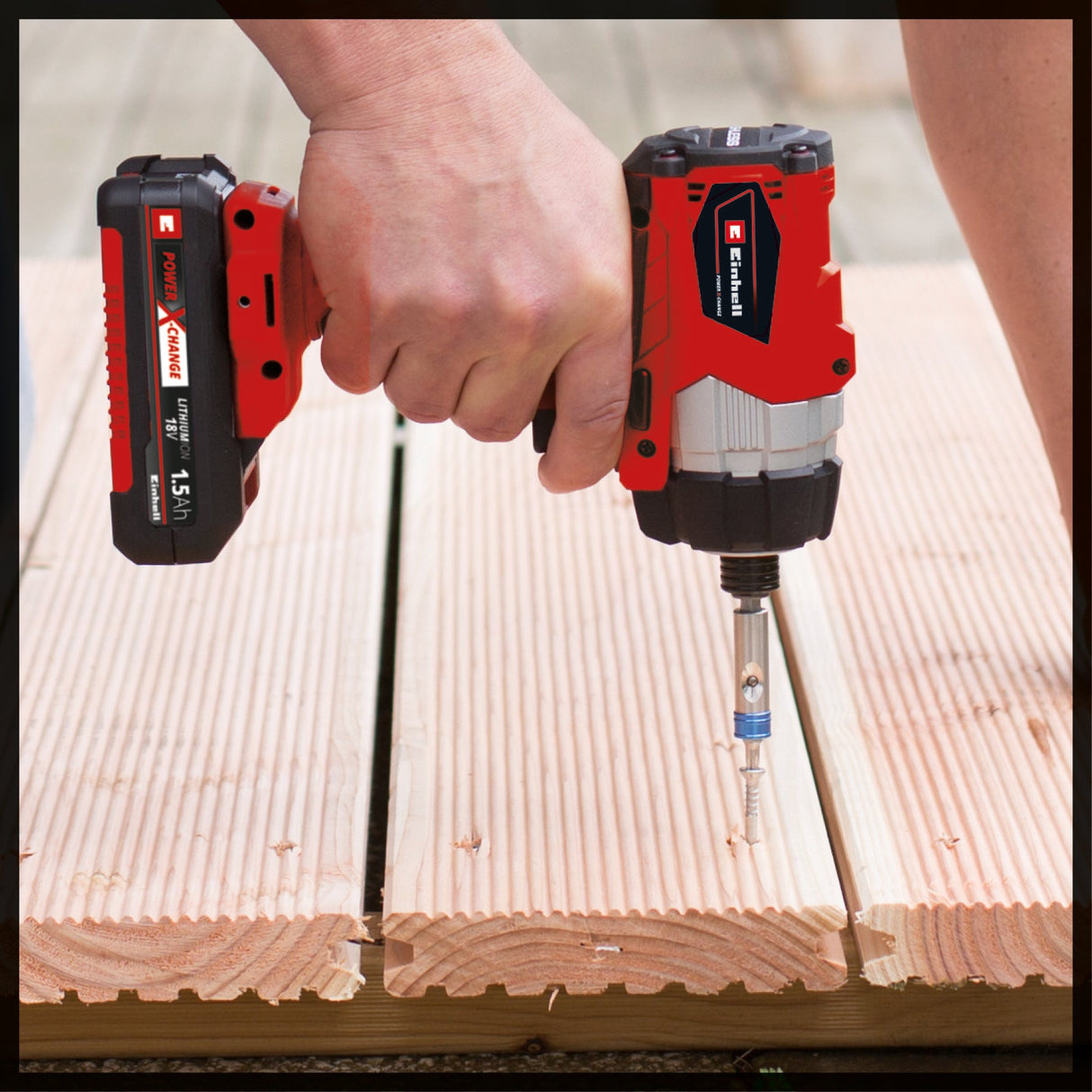 Cheie de impact pe acumulator Einhell Professional TP - CI 18 Li BL - Solo Power X - Change (18 V, 180 Nm, fara perii, actionare hexagonala, control al vitezei, lumina LED, fara acumulator Einhell - scule electrice si unelte profesionale - BricoMart