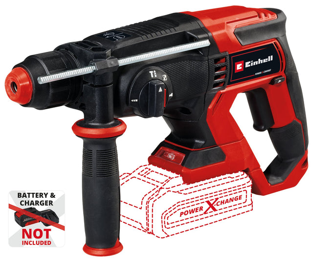 Ciocan rotopercutor cu acumulator Einhell TE - HD 18/20 Li - Solo Power X - Change (18 V, 1,8 J, capacitate de gaurire in beton de 20 mm, 4.750 rpm, viteza maxima de gaurire, SDS plus, fara acumulator Einhell - scule electrice si unelte profesionale - BricoMart
