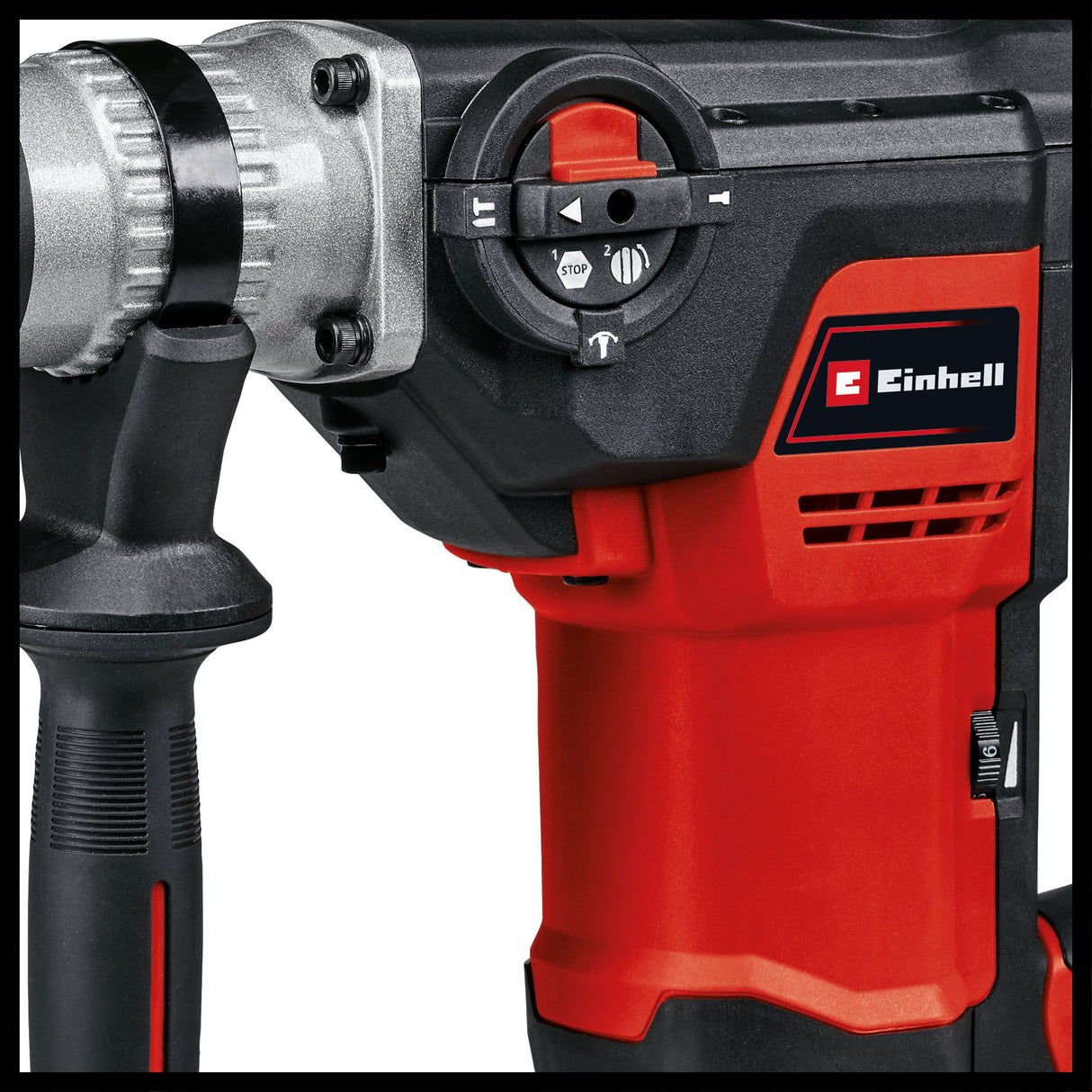 Ciocan rotopercutor Einhell TE - RH 40 3F, 1050 W, mecanism pneumatic de percutie, rezistenta la impact de 10 J, inregistrare SDS - max, livrare cu dalti plate si dalti ascutite Einhell - scule electrice si unelte profesionale - BricoMart