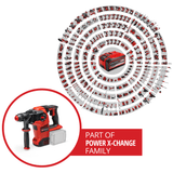 Ciocan rotopercutor fara fir Einhell TP - HD 36/30 Li BL +4 - Solo BricoMart - scule electrice si unelte profesionale - BricoMart