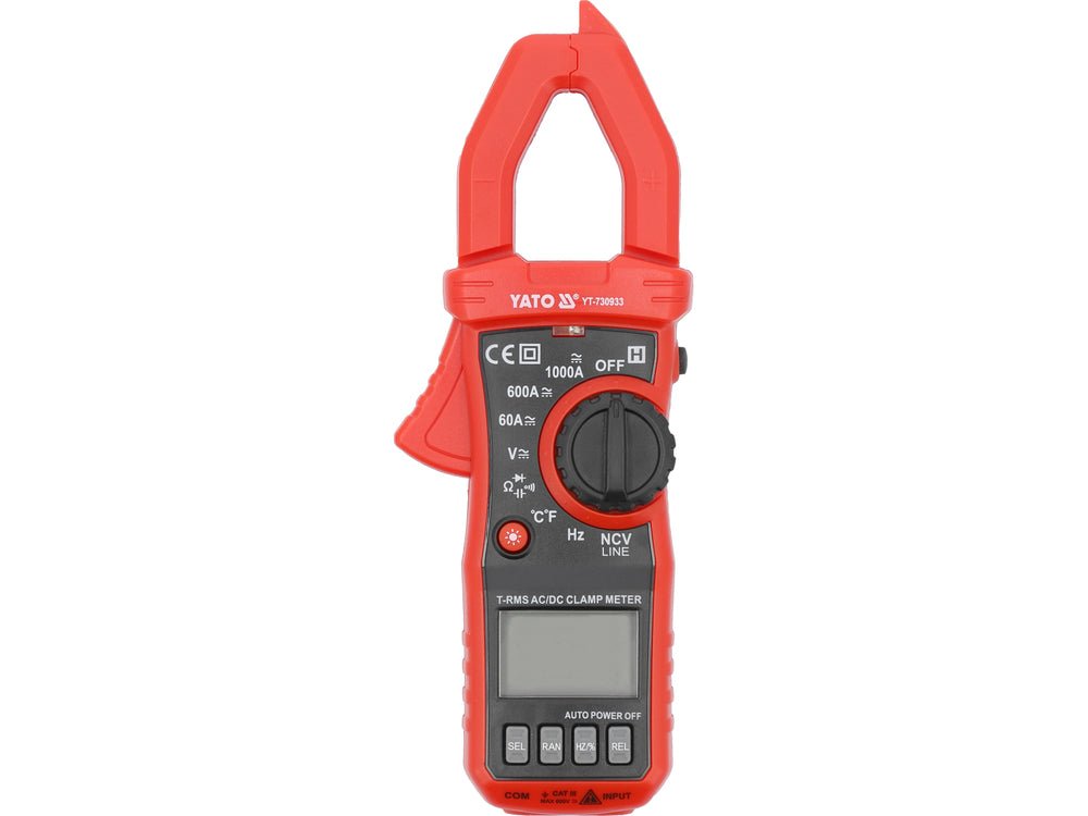 CLAPMETRU TRUE.RMS/AC/DC 10MA - 1000A Yato YT - 730933 - 1000 A, rezistent Yato - scule electrice si unelte profesionale - BricoMart