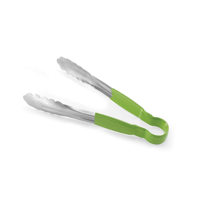 Cleste servire 300mm, din otel inoxidabil cu maner acoperit cu PVC verde
