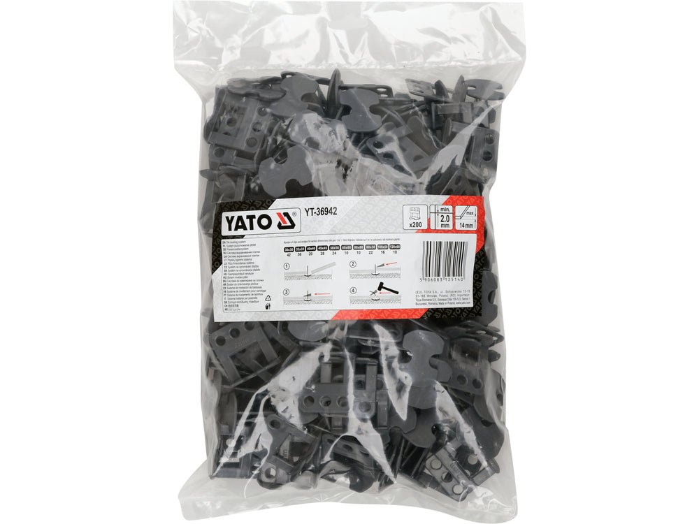 CLIPS SISTEM NIVELARE Y2MM 200BUC Yato YT - 36942 Yato - scule electrice si unelte profesionale - BricoMart