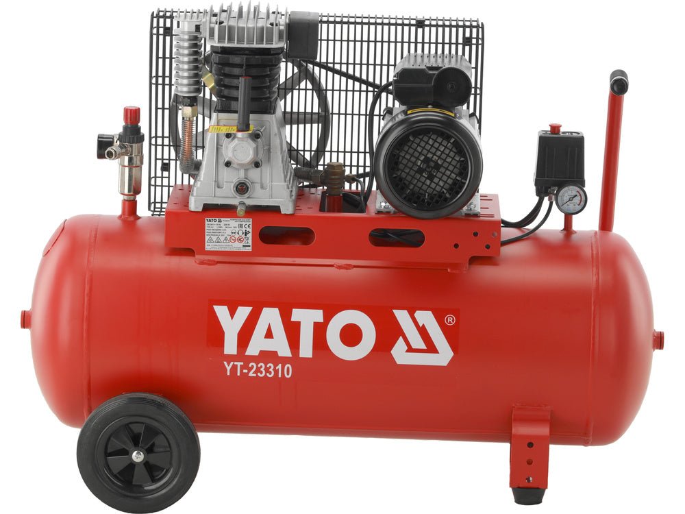 COMPRESOR AER YATO YT - 23310 100L, 10 BAR, 2200W , 360 l/min , 2850 rpm YATO - scule electrice si unelte profesionale - BricoMart