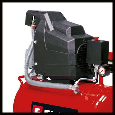 Compresor Einhell TC - AC 190/24/8, max. 8 bar, rezervor de 24 l, lubrifiere cu ulei, reductor de presiune, manometru + cuplaj rapid, supapa de sens unic/de siguranta, picior de cauciuc Einhell - scule electrice si unelte profesionale - BricoMart