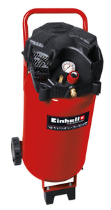 Compresor Einhell TC - AC 240/50/10 OF, 1500 W, max. 10 bar, rezervor de 50 l, putere de aspirare 240 l/min, turatie motor 18000 rpm, reductor de presiune, manometru, fara ulei Einhell - scule electrice si unelte profesionale - BricoMart