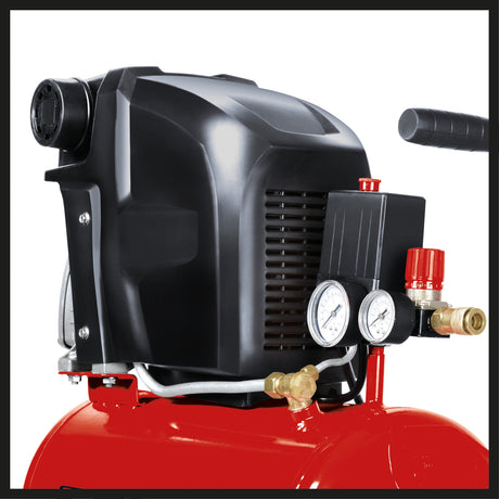 Compresor Einhell TE - AC 230/24/8, 1500 W, max. 8 bar, rezervor de 24 l, putere de aspirare 230 l/min, turatie motor 2850 rpm, reductor de presiune, 2 manometre, lubrifiere cu ulei Einhell - scule electrice si unelte profesionale - BricoMart