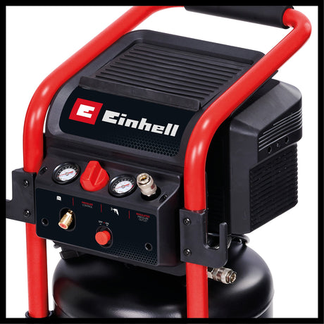 Compresor Einhell TE-AC 240/24 Silent, 1.500 W, max. 10 bar, rezervor de 24 l, fara ulei, capacitate de aspirare 240 l/m, compresor silentios de 70 dB, 2 manometre, reductor de presiune Einhell - scule electrice si unelte profesionale - BricoMart