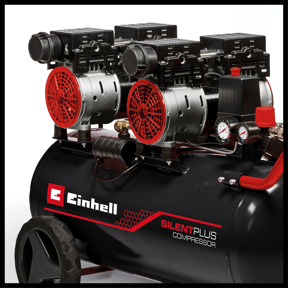 Compresor Einhell TE - AC 270/50 Silent Plus, compresor silentios, 1.500 W, max. 8 bar, motor fara ulei/fara service, rezervor de 50 l, robinet de golire, supapa de siguranta Einhell - scule electrice si unelte profesionale - BricoMart