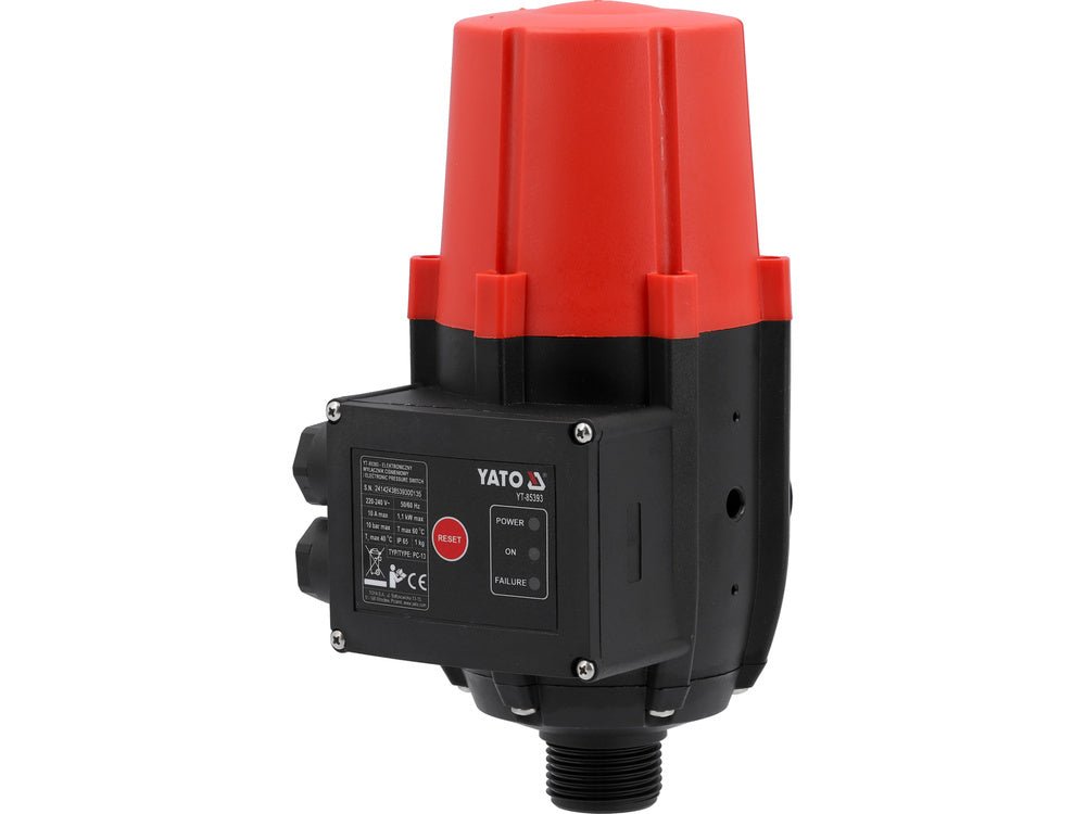 Comutator de presiune Presostat Yato YT - 85393 , PC - 13, 1,5 - 2,2 bar , IP65 , 1100 W , 1" (25,0 mm) YATO - scule electrice si unelte profesionale - BricoMart