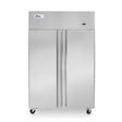 Congelator profesional Hendi Profi Line cu 2 usi 900 L 1200x740x(H)1950 mm otel inoxidabil --17˚/-22˚C 750 W 6 rafturi 525x530mm incluse