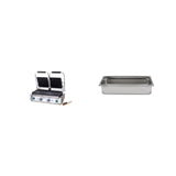 Contact grill dublu (striat/neted) + Tavă GN 1/3 (200mm)