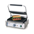 Contact grill Panini, profesional, Hendi, 2200W, partea superioara si cea inferioara striate, din fonta cu invelis ceramic, suprafata grill 340 x 230 mm