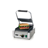 Contact grill, suprafete striate din fonta cu invelis ceramic, 1800 W, corp inox, Hendi, potrvit si pentru uz profesional