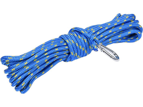 CORDELINA 6MM CU CARABINA, PENTRU PERIE HORN, 10M Vorel 73021 - Perii si bile pentru cosuri de fum, 10 m, 6 mm Vorel - scule electrice si unelte profesionale - BricoMart