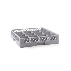 Cos universal pentru masina de spalat vase, polietilena, Gri, Hendi 16 compartimente 500x500x(H)100 mm
