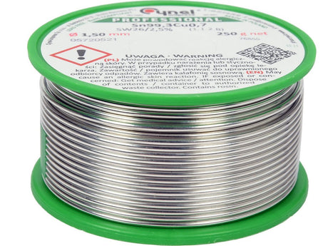 COSITOR FARA PLUMB, 1,5MM, 250G, SN99,3CU0,7 Toya 76855 Toya - scule electrice si unelte profesionale - BricoMart