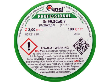 COSITOR FARA PLUMB, 2,0MM, 100G, SN99,3CU0,7 Toya 76856 Toya - scule electrice si unelte profesionale - BricoMart
