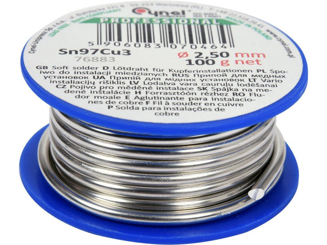 COSITOR FARA PLUMB, 2,5MM, 100G, SN97CU3 Toya 76883 Toya - scule electrice si unelte profesionale - BricoMart