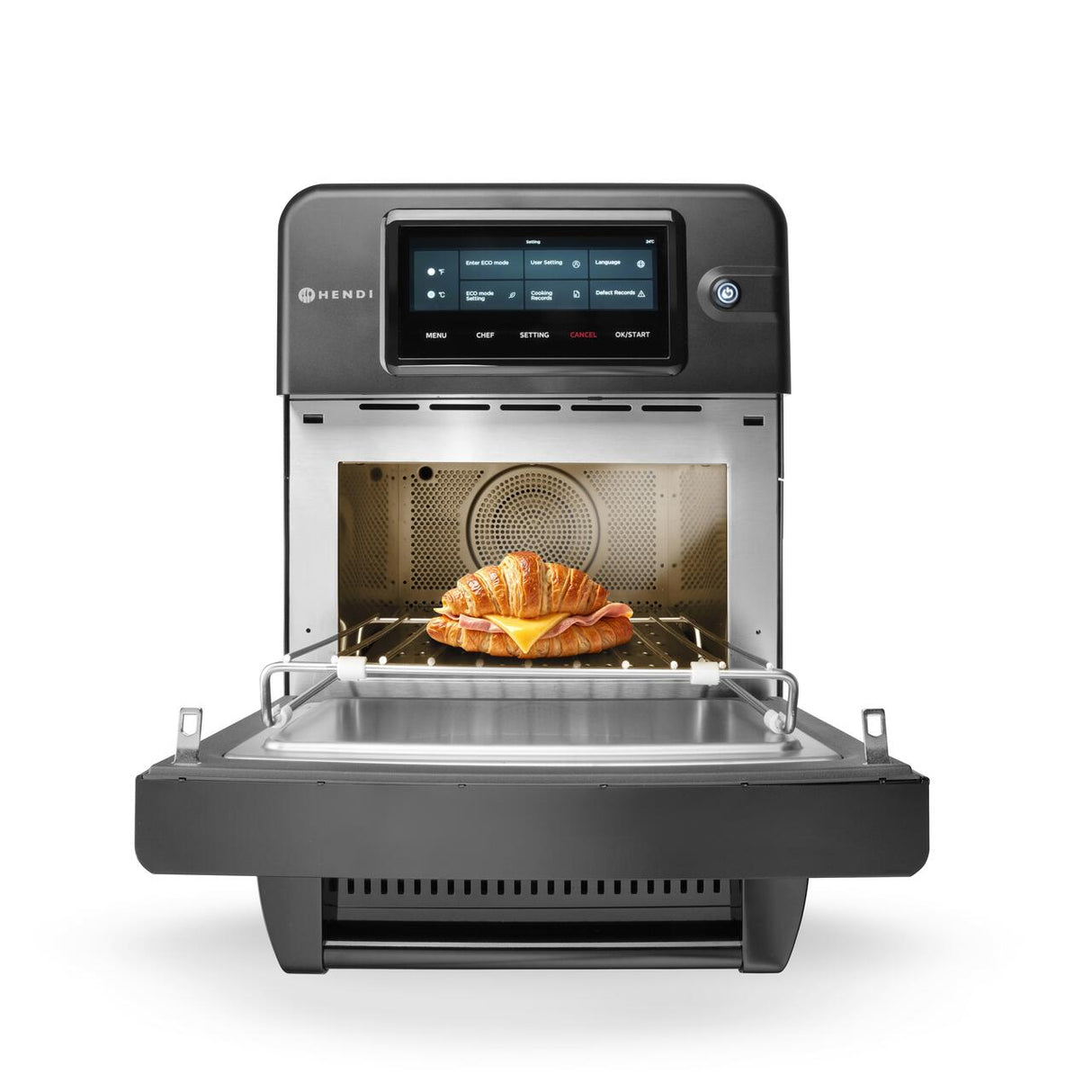 Cuptor de mare viteză CombiTurbo, HENDI, 18L, Negru, 230V/3000W, 402x735x(Î)608mm