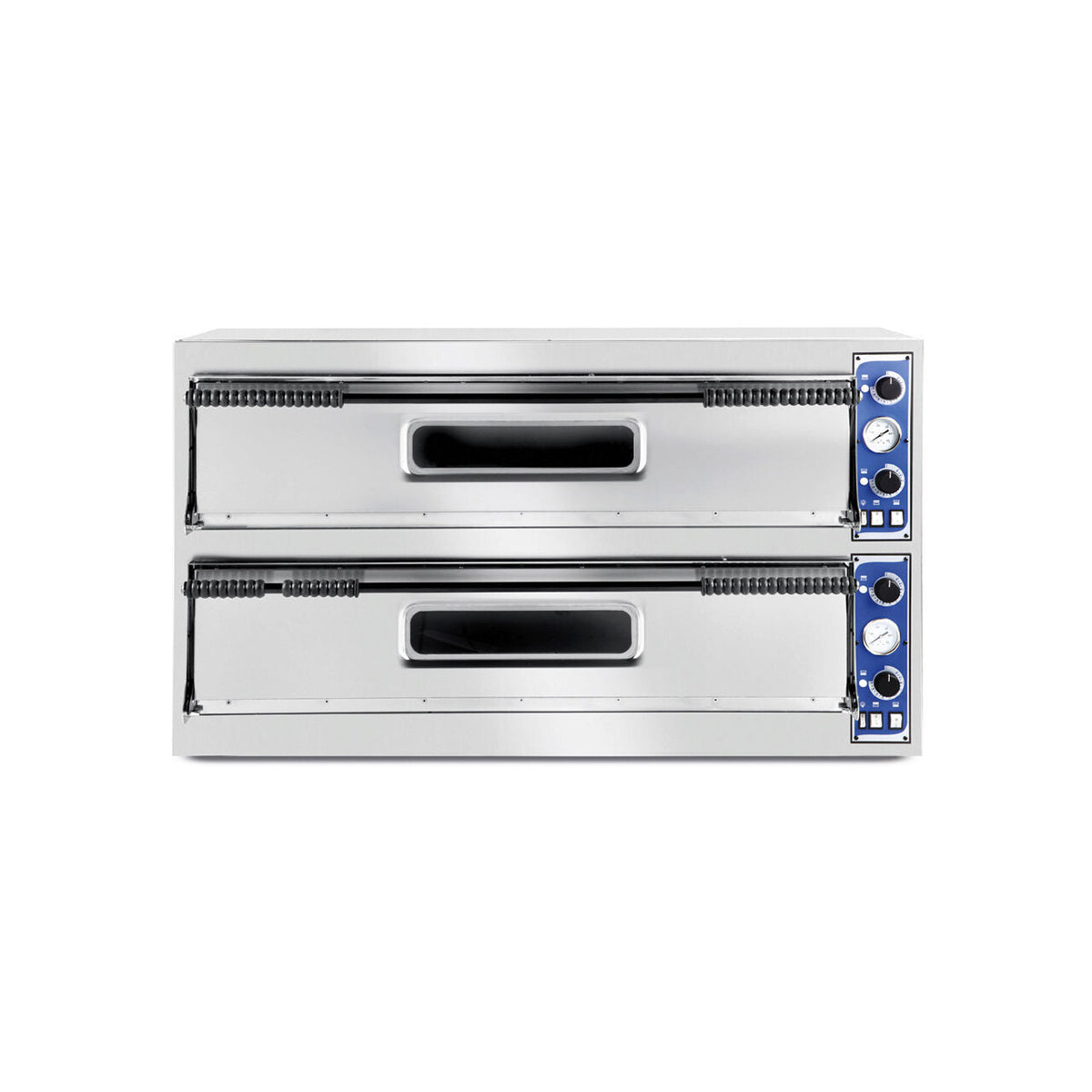Cuptor profesional pizza Basic Slim Line Inox 2 camere 12000 W interval temperatura 50?C to 500?C Hendi 2x1080x410x(H)140 mm