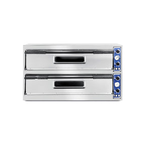 Cuptor profesional pizza Basic Slim Line Inox 2 camere 12000 W interval temperatura 50?C to 500?C Hendi 2x1080x410x(H)140 mm