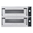 Cuptor profesional pizza Trays 44 Glass 2 camere 13800 W interval de temperatura de la 50?C la 500?C Hendi 2x 820x840x(H)175 mm