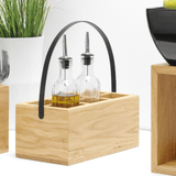 Cutie Madeira neagră pentru accesorii de masă cu mâner 280x180x120 mm Fine Dine
