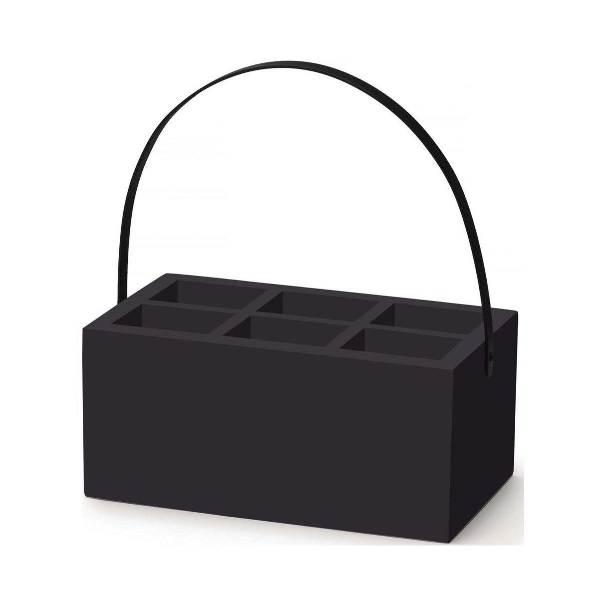 Cutie Madeira neagră pentru accesorii de masă cu mâner 280x180x120 mm Fine Dine