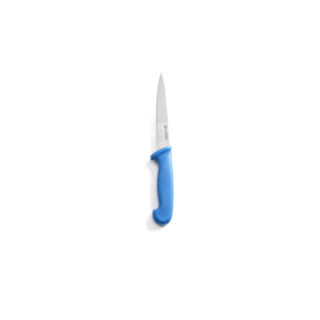 Cutit pentru transat carne / filetat, lama 15 cm / cutit 30 cm, maner albastru polipropilena, Hendi, respecta normele de igiena HACCP