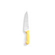 Cutitul bucatarului, 24/38.5 cm, lama inox grosime 2.5 mm, maner galben, respecta normele de igiena HACCP, Hendi, potrivit si pentru uz profesional