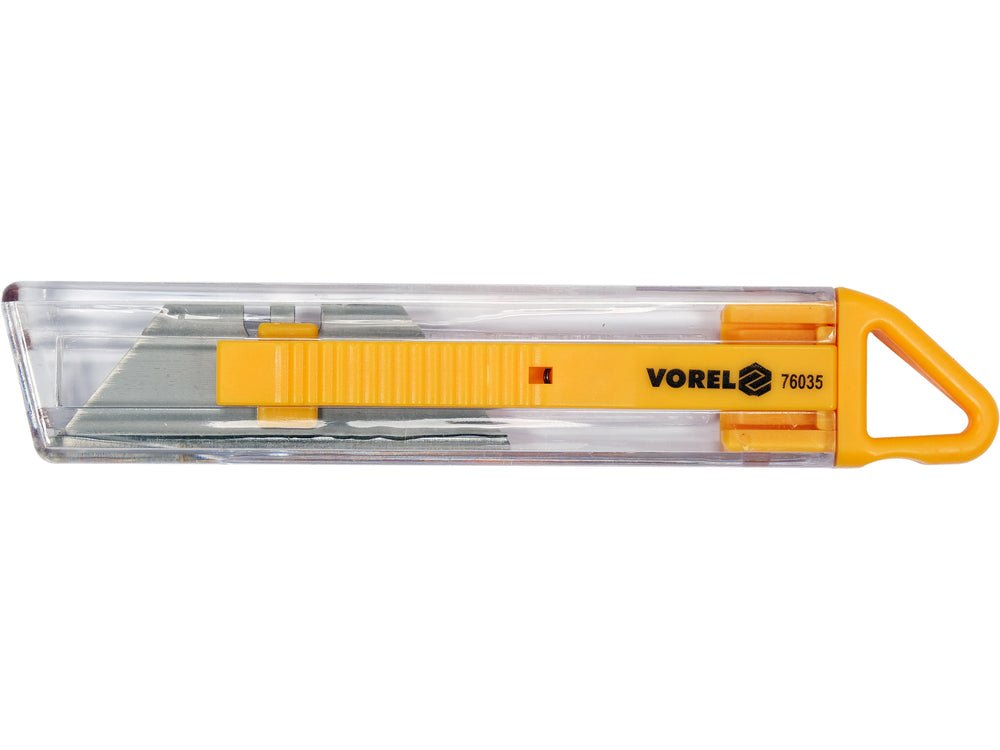 CUTTER LAMA TRAPEZOIDALA Vorel 76035 - 61x19 mm, 130x24x17 mm, rezistent Vorel - scule electrice si unelte profesionale - BricoMart